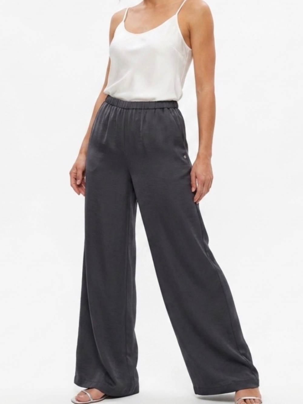 FABLETICS GRAY WIDE LEG PANTS